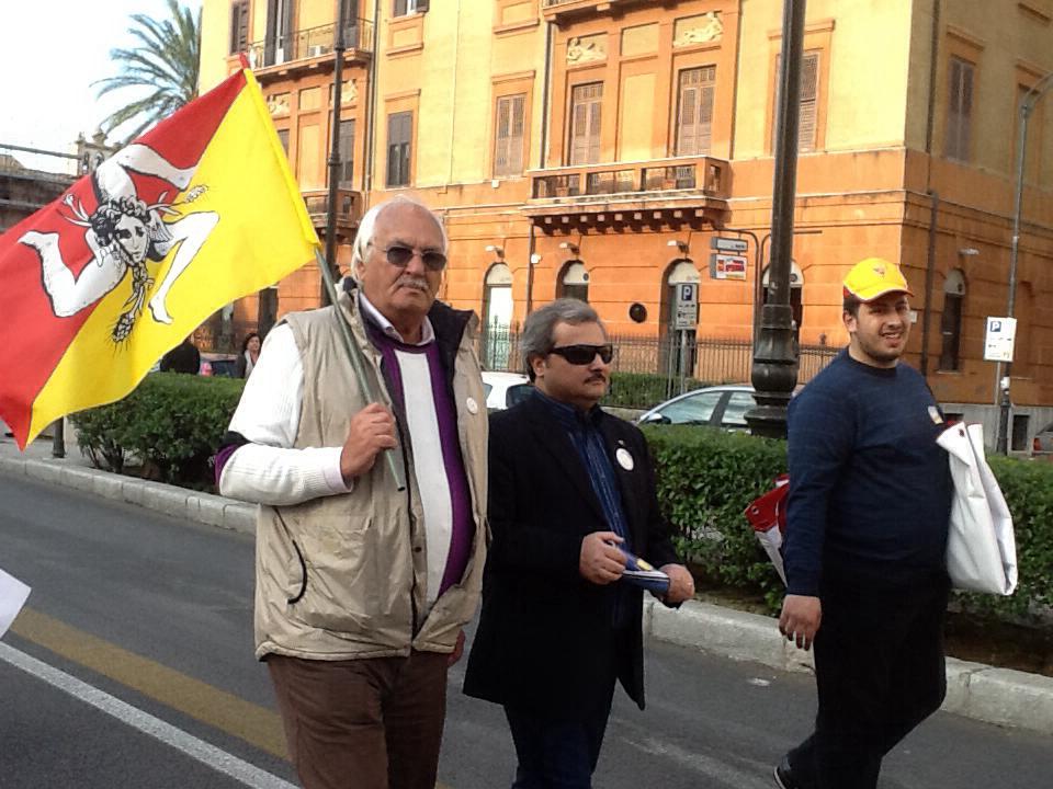 Manifestazione a Palermo con Nino Maisano